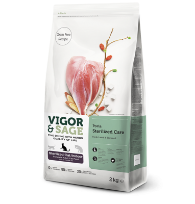 VIGOR & SAGE 無穀物 羊肉 茯苓室內及絕育配方 成貓糧